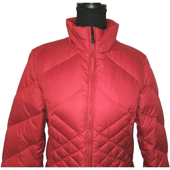 Eddie Bauer Down Parka Puffer Jacket Coat Women’s Small Red EUC - Picture 2 of 15